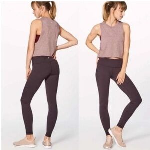 Lululemon Wunder Under High Rise Leggings 28” in Mulberry